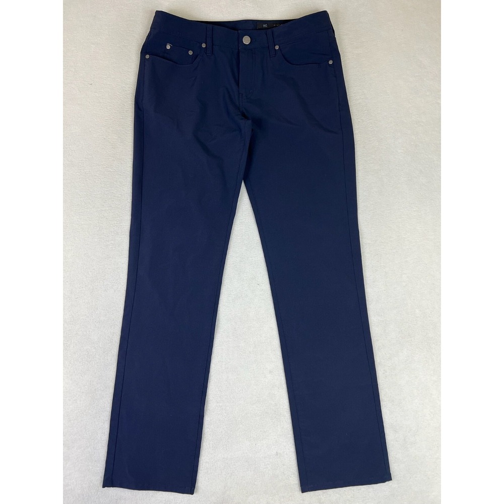J.Hilburn Chino Pants Men's 33x32 Navy Blue Straight Leg Flat Front Casual